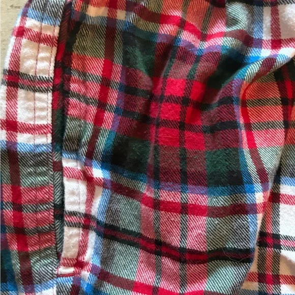 Lands' End Red Plaid Pajama Bottoms Soft Flannel Size Small (6-8) Pjs - Picture 4 of 6